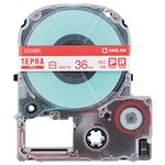 （まとめ） キングジム テプラ PRO テープカートリッジ 36mm 白／赤文字 SS36R 1個 【×2セット】