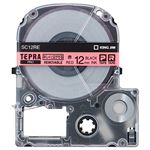 （まとめ） キングジム テプラ PRO テープカートリッジ キレイにはがせるラベル 12mm 赤／黒文字 SC12RE 1個 【×5セット】
