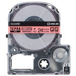 （まとめ） キングジム テプラ PRO テープカートリッジ キレイにはがせるラベル 24mm 赤／黒文字 SC24RE 1個 【×4セット】