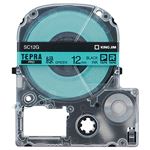 （まとめ） キングジム テプラ PRO テープカートリッジ パステル 12mm 緑／黒文字 SC12G 1個 【×5セット】