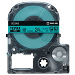 （まとめ） キングジム テプラ PRO テープカートリッジ パステル 24mm 緑／黒文字 SC24G 1個 【×4セット】