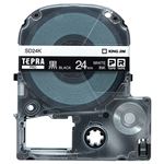 （まとめ） キングジム テプラ PRO テープカートリッジ ビビッド 24mm 黒／白文字 SD24K 1個 【×4セット】