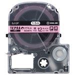（まとめ） キングジム テプラ PRO テープカートリッジ マグネットテープ 12mm ピンク／黒文字 SJ12P 1個 【×4セット】