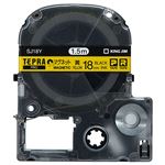 （まとめ） キングジム テプラ PRO テープカートリッジ マグネットテープ 18mm 黄／黒文字 SJ18Y 1個 【×3セット】