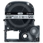 （まとめ） キングジム テプラ PRO テープカートリッジ マグネットテープ 18mm 白／黒文字 SJ18S 1個 【×3セット】