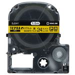 （まとめ） キングジム テプラ PRO テープカートリッジ マグネットテープ 24mm 黄／黒文字 SJ24Y 1個 【×3セット】