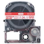 （まとめ） キングジム テプラ PRO テープカートリッジ マグネットテープ 24mm 白／赤文字 SJ24SR 1個 【×3セット】
