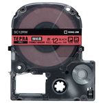 （まとめ） キングジム テプラ PRO テープカートリッジ 強粘着 12mm 赤／黒文字 SC12RW 1個 【×5セット】