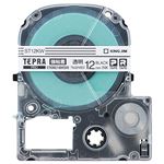 （まとめ） キングジム テプラ PRO テープカートリッジ 強粘着 12mm 透明／黒文字 ST12KW 1個 【×5セット】