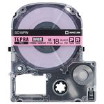 （まとめ） キングジム テプラ PRO テープカートリッジ 強粘着 18mm ピンク／黒文字 SC18PW 1個 【×3セット】