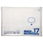 （まとめ） クラフトマン 規格袋 17号 ヨコ360×タテ500×厚み0.03mm HKT-089 1パック（100枚） 【×20セット】