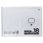 （まとめ） クラフトマン 規格袋 18号 ヨコ380×タテ530×厚み0.02mm HKT-024 1パック（100枚） 【×20セット】