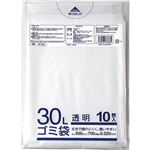 （まとめ） クラフトマン 業務用透明 メタロセン配合厚手ゴミ袋 30L HK-025 1パック（10枚） 【×30セット】