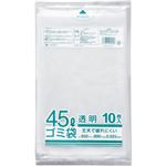 （まとめ） クラフトマン 業務用透明 メタロセン配合厚手ゴミ袋 45L HK-087 1パック（10枚） 【×30セット】