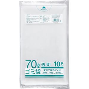（まとめ） クラフトマン 業務用透明 メタロセン配合厚手ゴミ袋 70L HK-088 1パック（10枚） 【×15セット】