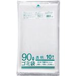 （まとめ） クラフトマン 業務用透明 メタロセン配合厚手ゴミ袋 90L HK-089 1パック（10枚） 【×15セット】