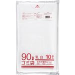 （まとめ） クラフトマン 業務用乳白半透明 メタロセン配合厚手ゴミ袋 90L HK-086 1パック（10枚） 【×15セット】