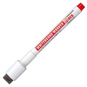 （まとめ） コクヨ イレーザー付ホワイトボード用マーカー マグネット付 極細 赤 PM-B100R 1本 【×100セット】