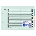 （まとめ） コクヨ カラー仕切カード（ファイル用・5山見出し） A4ヨコ 2穴 5色+扉紙 シキ-65 1パック（10組） 【×5セット】