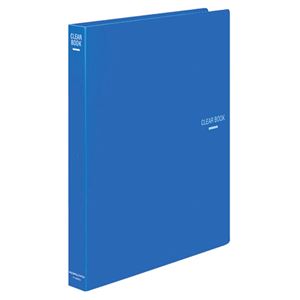 （まとめ） コクヨ クリヤーブック（クリアブック）（替紙式） A4タテ 30穴 23ポケット付属 背幅34mm 青 ラ-460B 1冊 【×3セット】