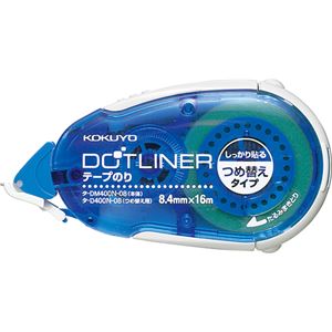 （まとめ） コクヨ テープのり ドットライナー しっかり貼るタイプ つめ替え用 8.4mm×16m タ-D400N-08X12 1パック（12個） 【×2セット】