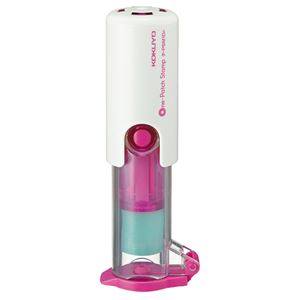 （まとめ） コクヨ ビニールパッチホルダー（ワンパッチスタンプ） ピンク タ-PSM10P 1個 【×15セット】