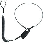 （まとめ） コクヨ モバイルロックキット コイル式ワイヤー採用 3桁ダイヤル式 黒 KK-M1D 1本 【×2セット】