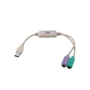 （まとめ） サンワサプライ USB-PS／2コンバータケーブル USB（A）オス-ミニDIN6pinメス×2 USB-CVPS2 1本 【×3セット】