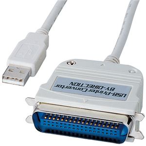 （まとめ） サンワサプライ USBプリンターコンバータケーブル （A）オス-セントロニクス36pinオス 1.8m USB-CVPR 1本 【×2セット】
