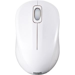（まとめ） サンワサプライ 静音ワイヤレスブルーLEDマウス 2ボタン ホワイト MA-WBL32W 1個 【×2セット】