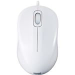 （まとめ） サンワサプライ 静音有線ブルーLEDマウス 2ボタン ホワイト MA-BL9W 1個 【×3セット】