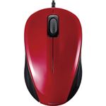 （まとめ） サンワサプライ 静音有線ブルーLEDマウス レッド MA-BL9R 1個 【×3セット】