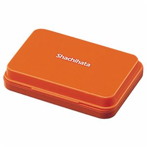 （まとめ） シャチハタ スタンプ台 小形 朱色 HGN-1-OR 1個 【×10セット】