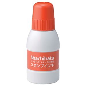 （まとめ） シャチハタ スタンプ台専用補充インキ 40ml 朱色 SGN-40-OR 1個 【×10セット】