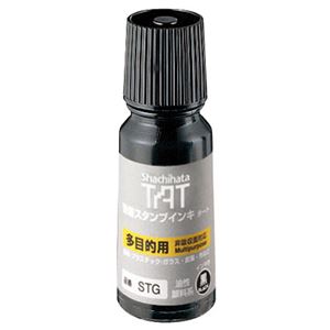 （まとめ） シャチハタ 強着スタンプインキ タート （多目的タイプ） 小瓶 55ml 黒 STG-1 1個 【×3セット】
