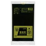 （まとめ） ジャパックス 業務用 メタロセン配合ポリ袋 黒 90L TM92 1パック（10枚） 【×10セット】
