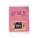 （まとめ） ジャパックス 小型ポリ袋 10L ピンク P-105 1パック（20枚） 【×30セット】