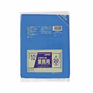 （まとめ） ジャパックス 小型ポリ袋 10L ブルー P-101 1パック（20枚） 【×30セット】