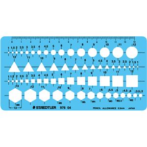 （まとめ） ステッドラー テンプレート 組合せ定規 エッジ付 976 04 1枚 【×5セット】