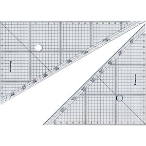 （まとめ） ステッドラー レイアウト用方眼三角定規 24cm 45°・60°ペア 966 24 1組 【×4セット】