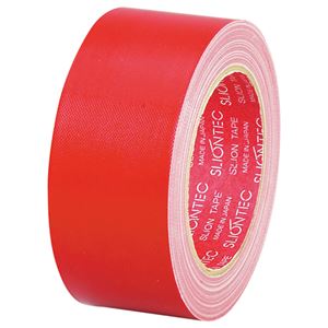 （まとめ） スリオンテック 布粘着テープ No.3390 50mm×25m 赤 No.3390-50RD 1巻 【×10セット】