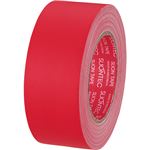 （まとめ） スリオンテック 布粘着テープ マットクロス 50mm×25m 赤 334542アカ 1巻 【×5セット】