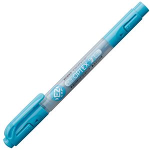 （まとめ） ゼブラ 蛍光オプテックス2 EZ 青 WKT11-BL 1本 【×50セット】