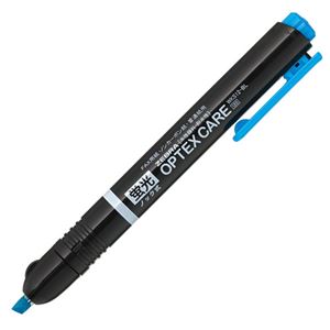 （まとめ） ゼブラ 蛍光オプテックスケア ノック 青 WKS12-BL 1本 【×50セット】