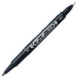 （まとめ） ゼブラ 油性マーカー マッキー極細 丸芯細字+極細 黒 MO-120-MC-BK 1本 【×50セット】