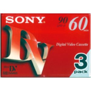 （まとめ） ソニー ミニDVカセット 標準60分 3DVM60R3 1パック（3巻） 【×3セット】