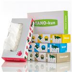 （まとめ） ティッシュペーパー TANO-kun 160組／箱 1パック（5箱） 【×15セット】