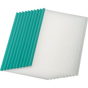 （まとめ） テージー カラーバーファイル A4タテ 15枚収容 グリーン CBX-03 1パック（10冊） 【×10セット】