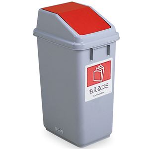 （まとめ） テラモト 分別トラッシュペール30 燃えるゴミ 32L DS-230-002-2 1台 【×2セット】