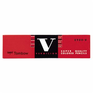 （まとめ） トンボ鉛筆 赤鉛筆 （朱色） 8900-V 1箱（12本） 【×5セット】